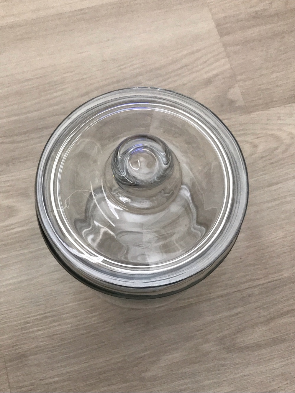 Clear Glass Storage Jar with Lid - Transparent